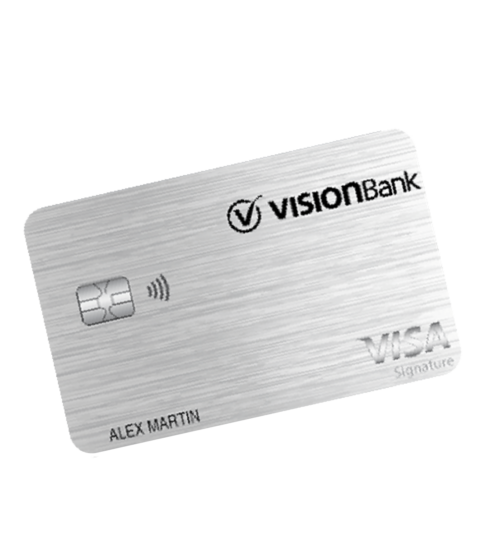 Silver VISIONBank Credit Card
