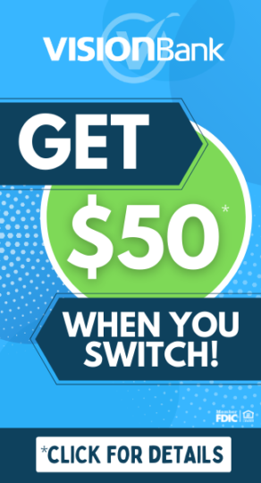 Get $50 When You Switch To VISIONBank