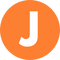 Orange circle with the letter J in the middle