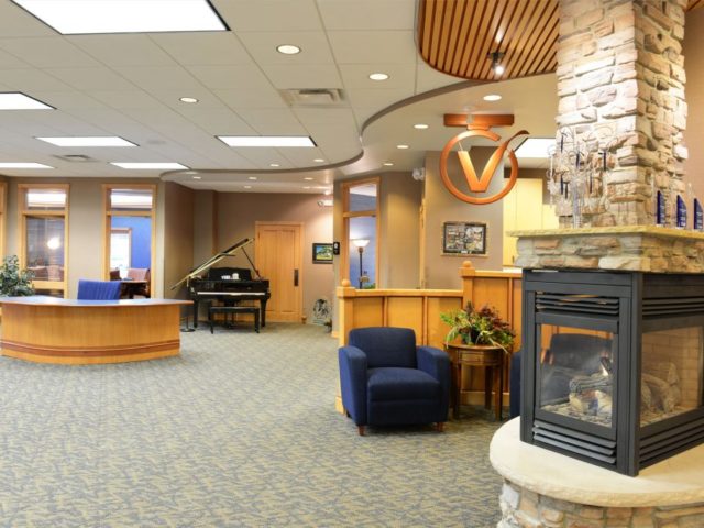 Interior view of a VISIONBank office