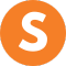 Orange circle with the letter S in the middle