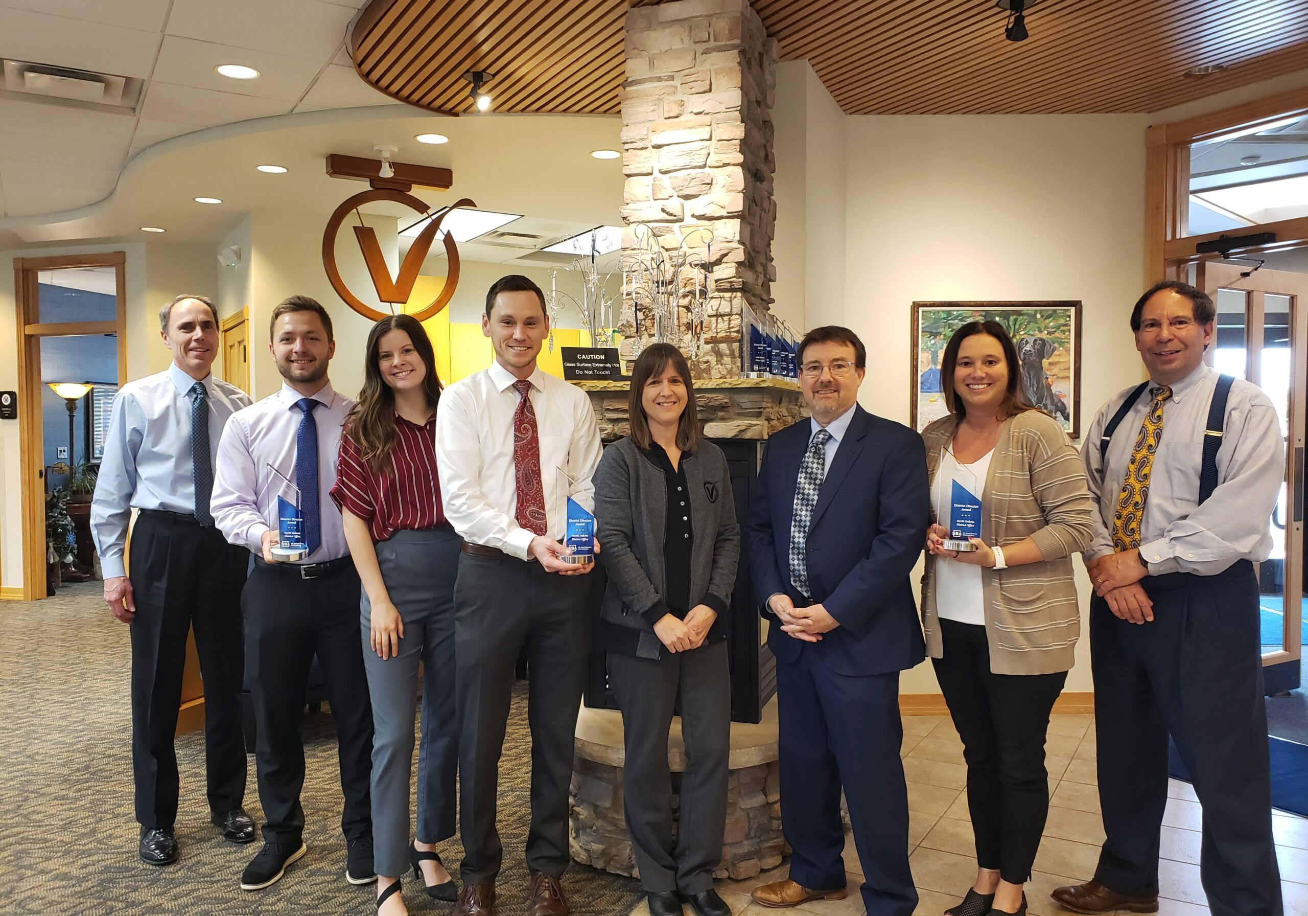 VISIONBank team being awarded an SBA award in 2022.